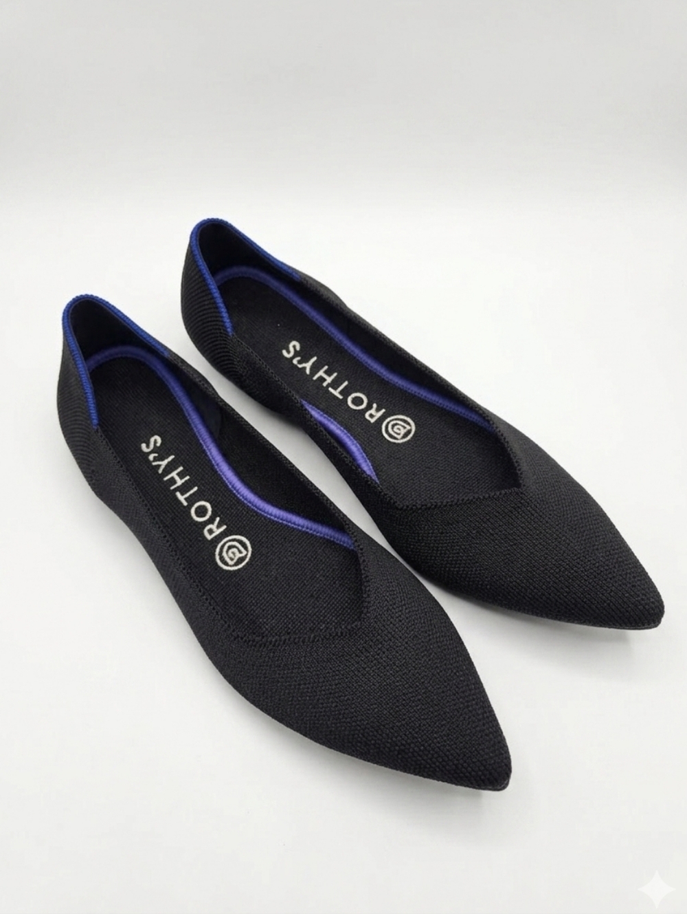 Rothy's The Point Black Flats Ballet Flats Size: 8